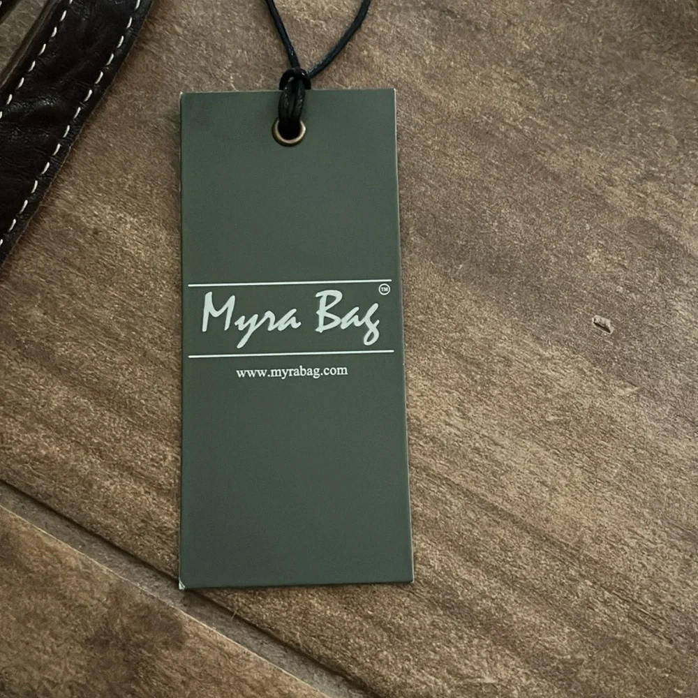 Myra Bag Brown and White Shoulder Bag with Chic Design